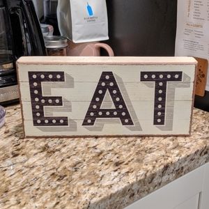 Wood "EAT" farmhouse kitchen sign